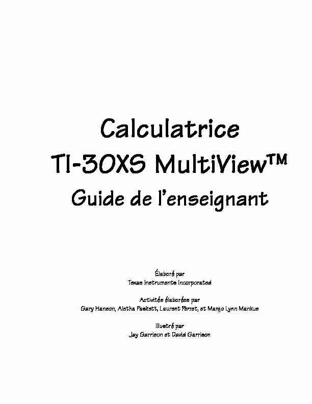 Calculatrice TI-30XS MultiView™