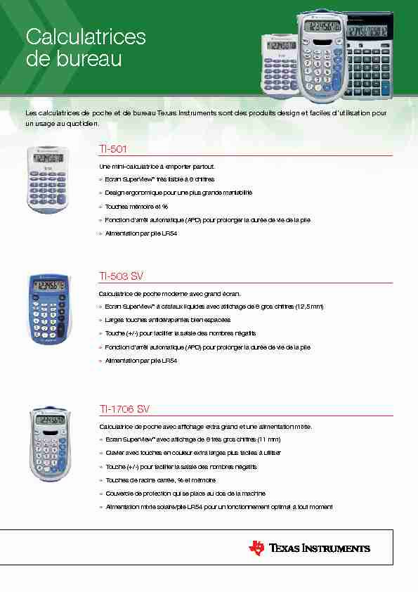 [PDF] Calculatrices de bureau - Maul Schneider France SAS