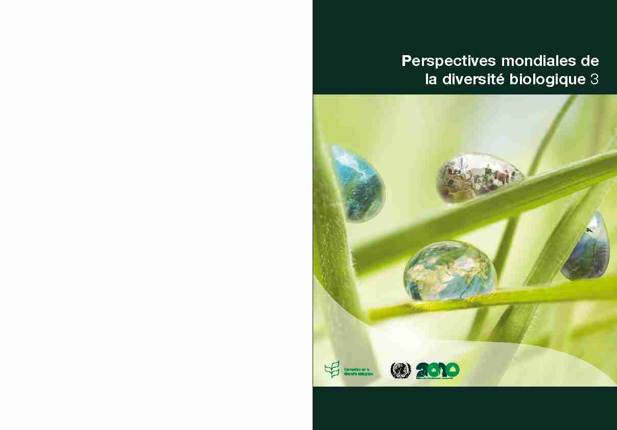 Perspectives mondiales de la diversité biologique 3