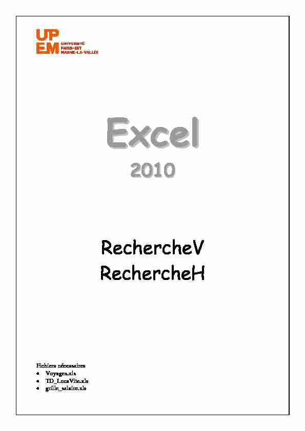 2010 RechercheV RechercheH