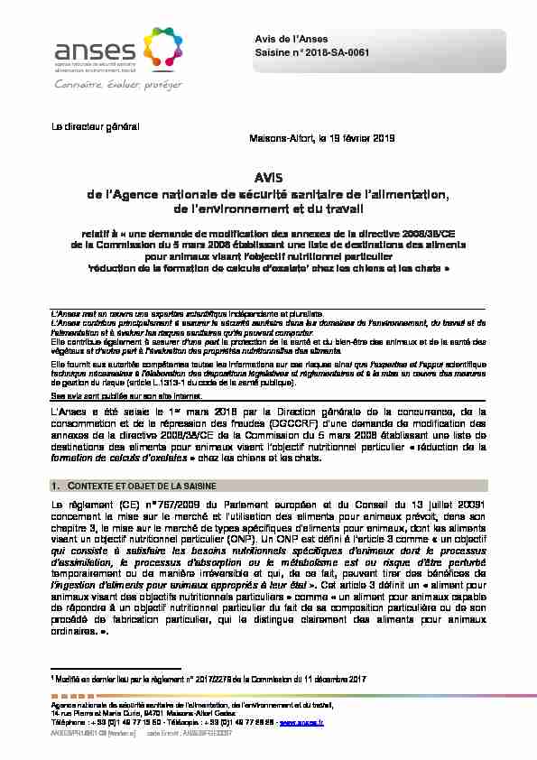 [PDF] AVIS de lAnses relatif à une demande de modification des annexes