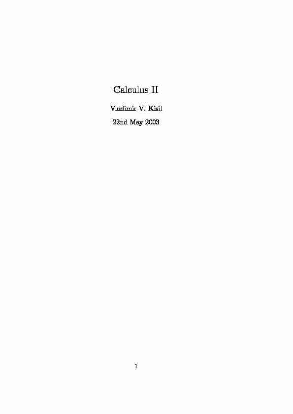[PDF] Calculus II