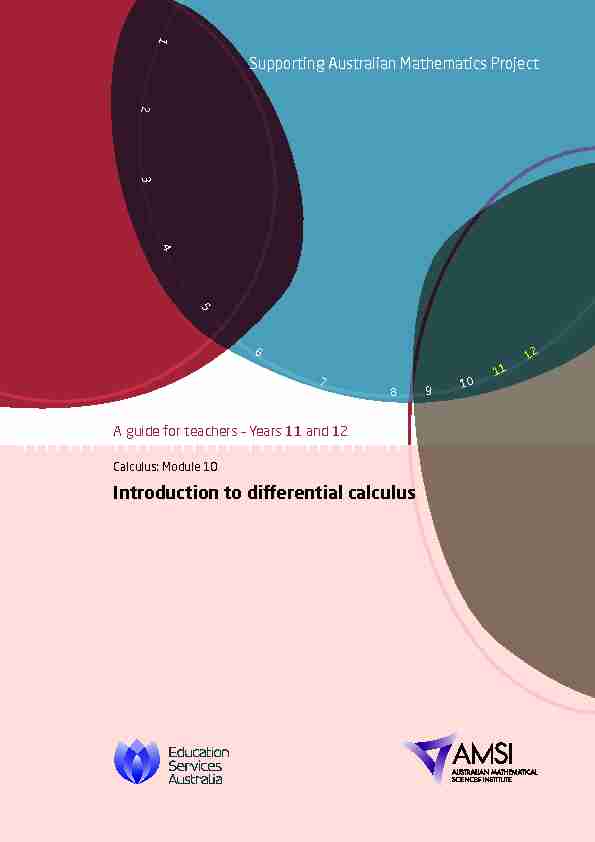 Introduction to differential calculus