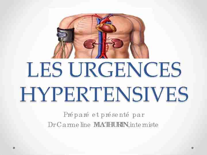 Les urgences hypertensives - haeccorg