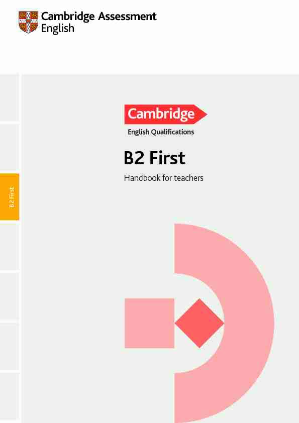 B2 First - Cambridge English
