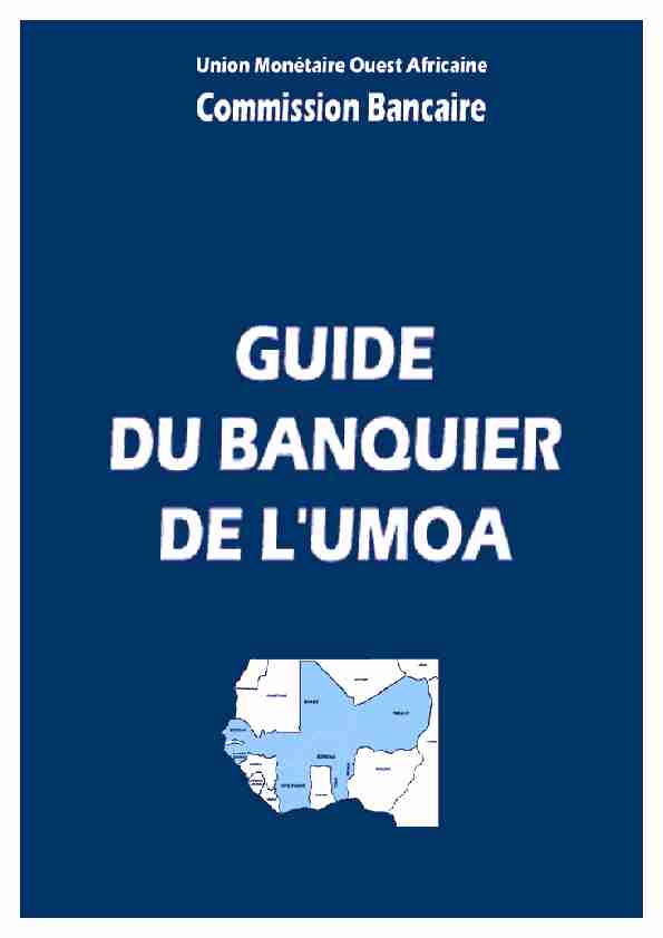 [PDF] Télécharger le guide du banquier de lUMOA - BCEAO