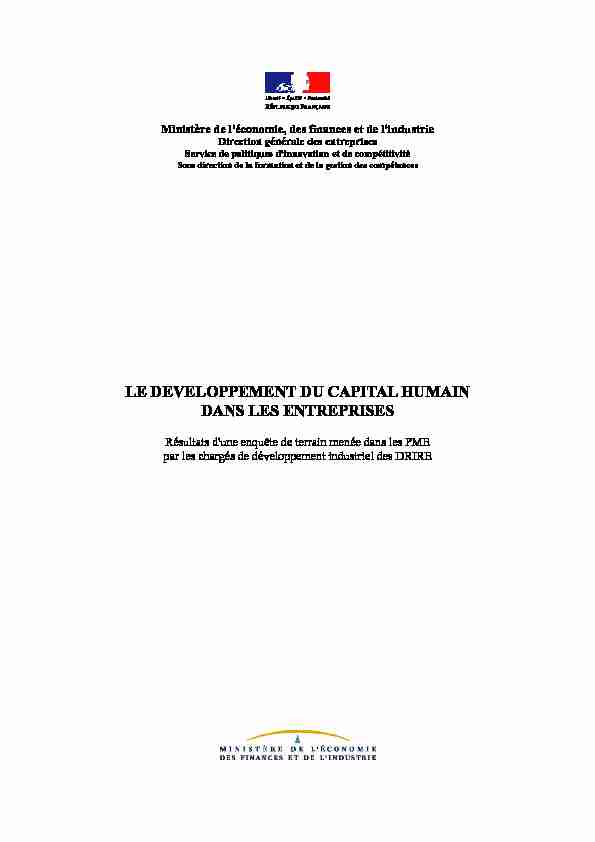 [PDF] Le développement du capital humain dans les entreprises