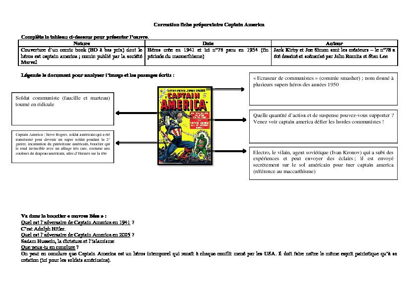 [PDF] Correction fiche préparatoire Captain America - Collège Simone Veil