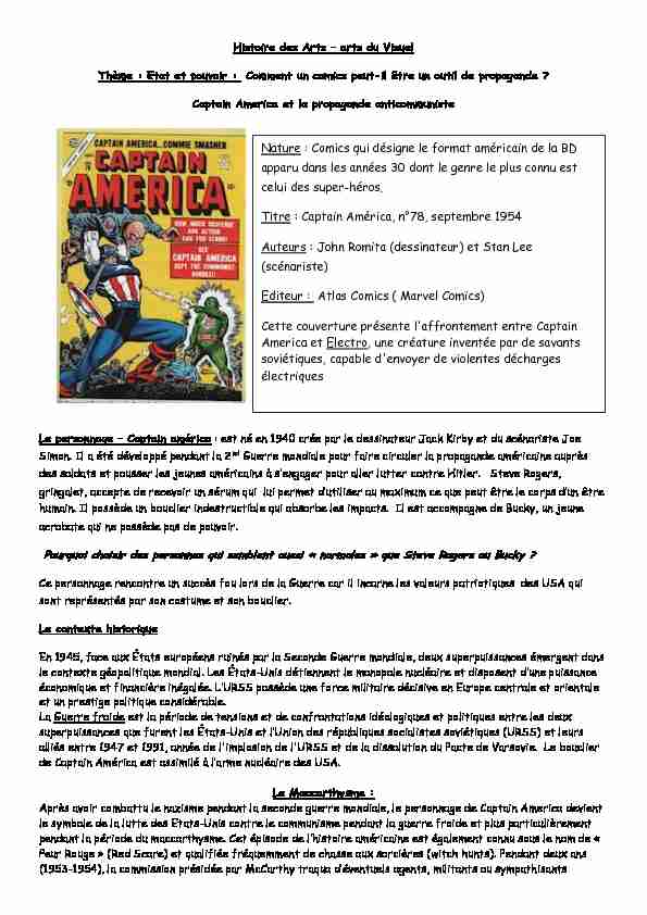 [PDF] Nature : Comics qui désigne le format américain de la BD apparu