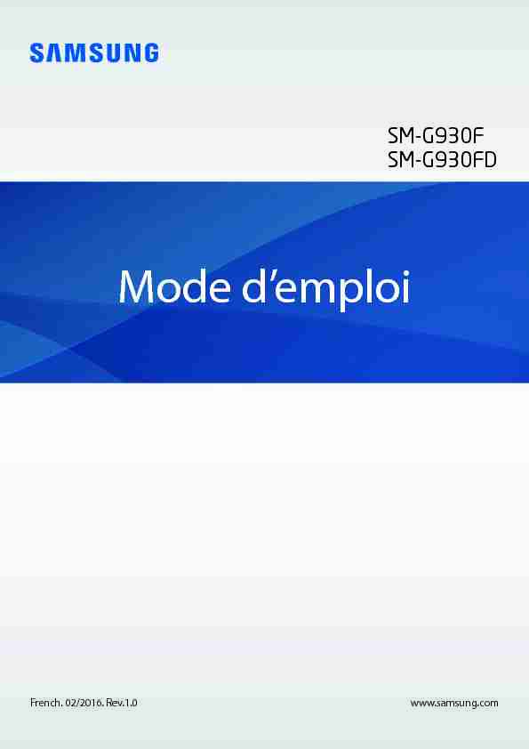 Mode d’emploi - Samsung Galaxy S7 Manual Guide and Instructions