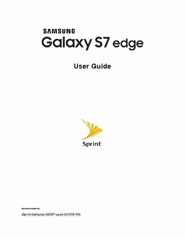 Samsung Galaxy S7 edge G935P User Manual