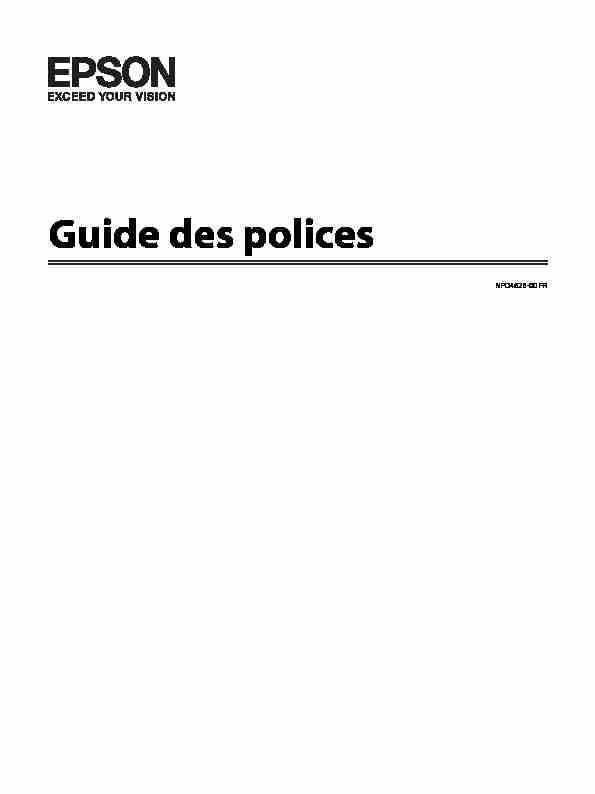 Guide des polices