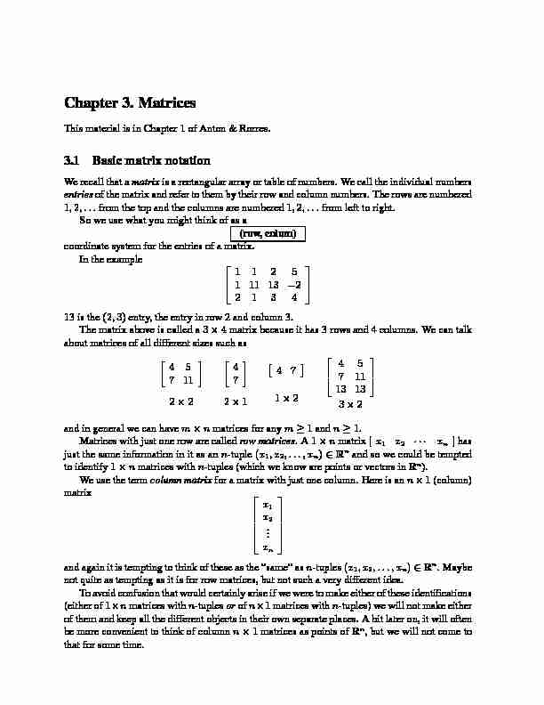 Chapter 3 Matrices - Trinity College Dublin