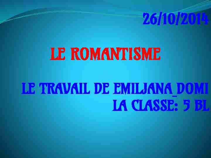 [PDF] LE ROMANTISME - Savoia Benincasa