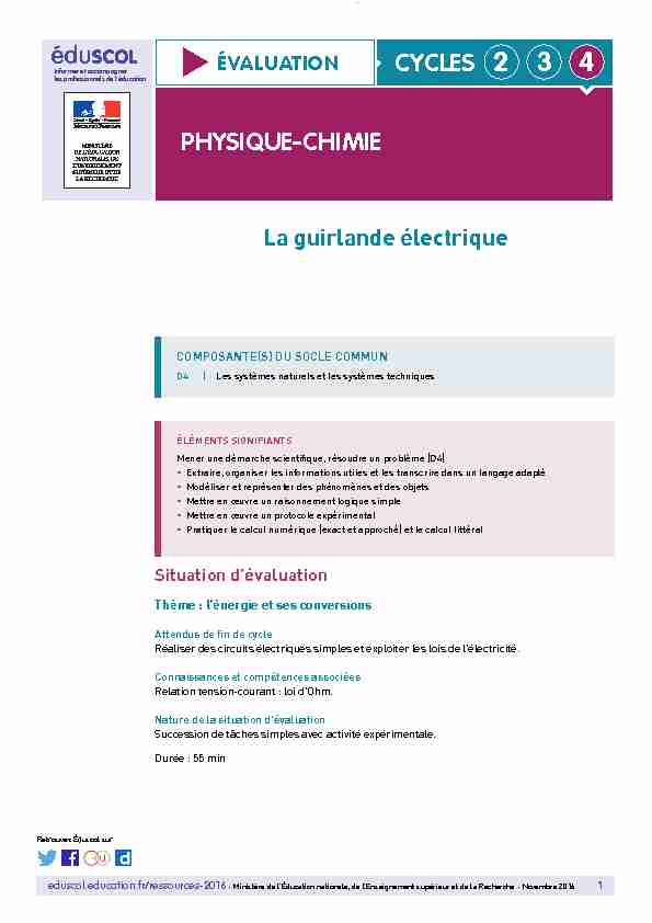 PHYSIQUE-CHIMIE CYCLES