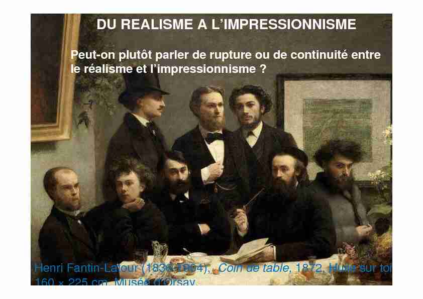 Réalisme impressionnisme : quelle est la différence