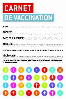 Carnet de vaccination 2012 - Dépliant