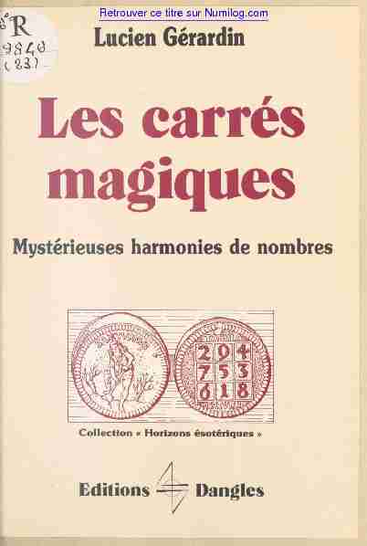 [PDF] Les Carrés magiques - Numilog