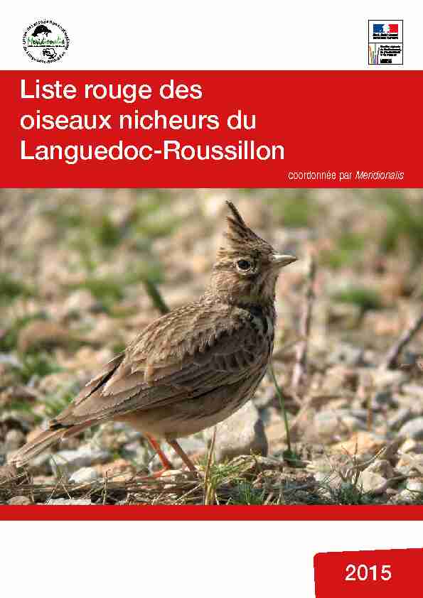 Liste rouge des oiseaux nicheurs du Languedoc-Roussillon