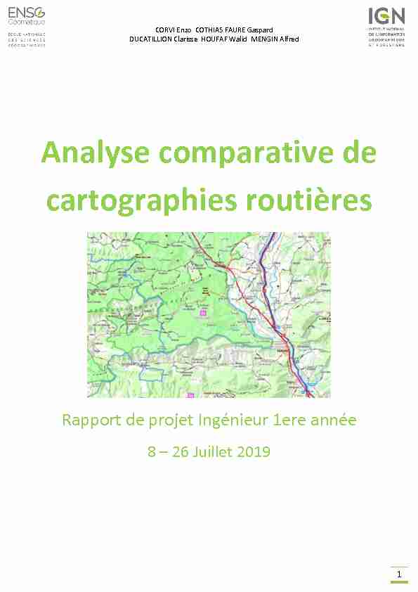 Analyse comparative de cartographies routières