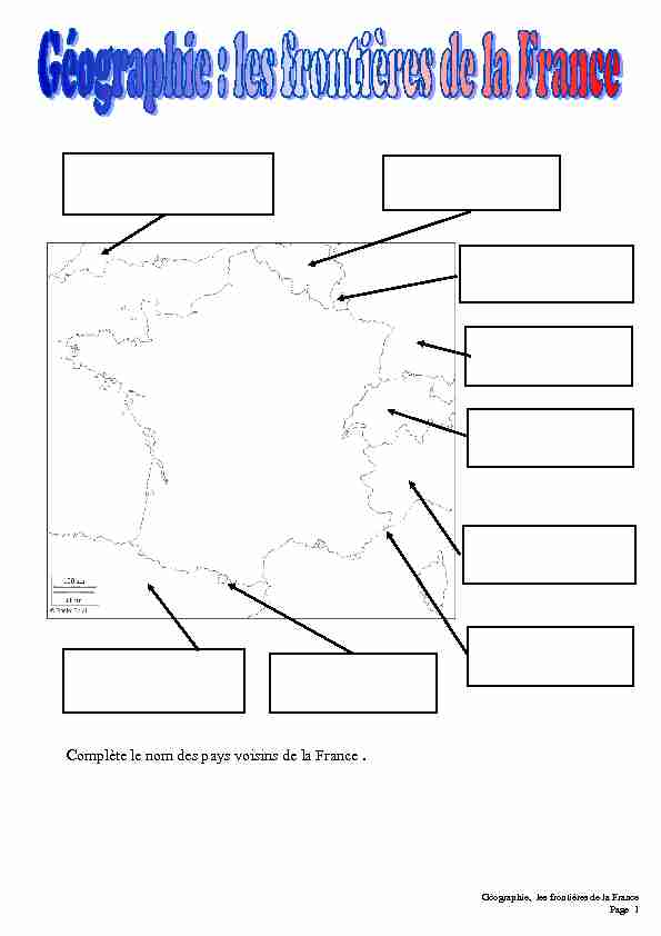 [PDF] Complète le nom des pays voisins de la France