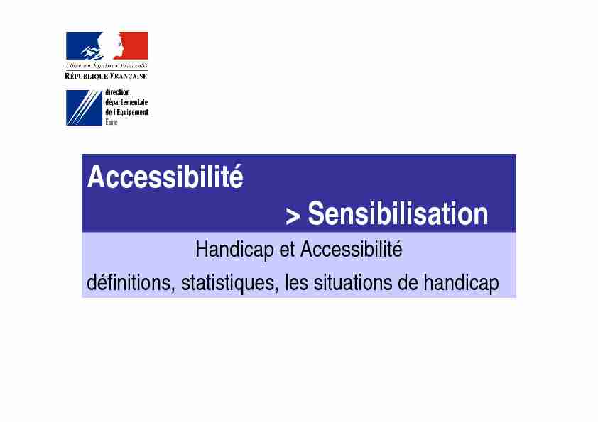 Accessibilité > Sensibilisation