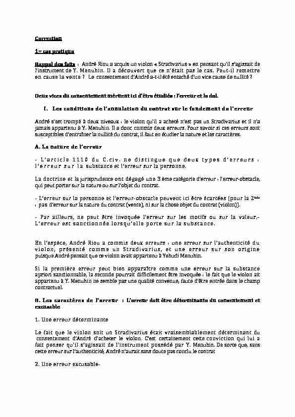 [PDF] Correction 1er cas pratique Rappel des faits : André Riou a acquis