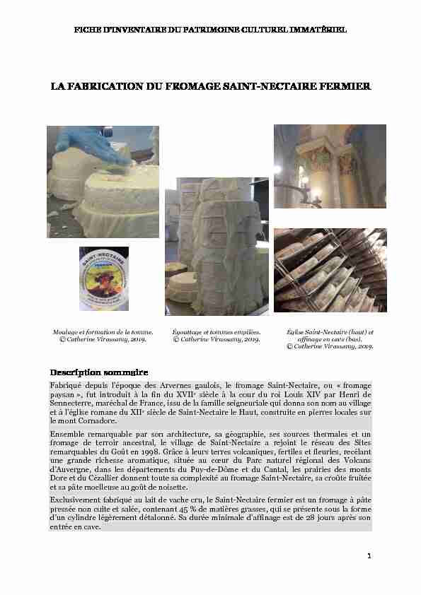 [PDF] La fabrication du fromage Saint-Nectaire fermierpdf pdf 628 Ko