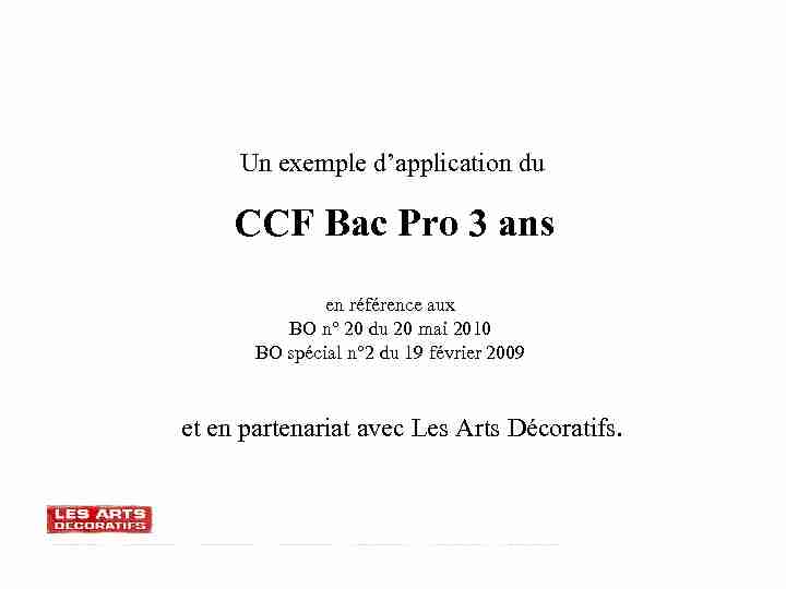 [PDF] LAD-CCF BAC PRO - Design Arts Appliqués et Métiers dArts