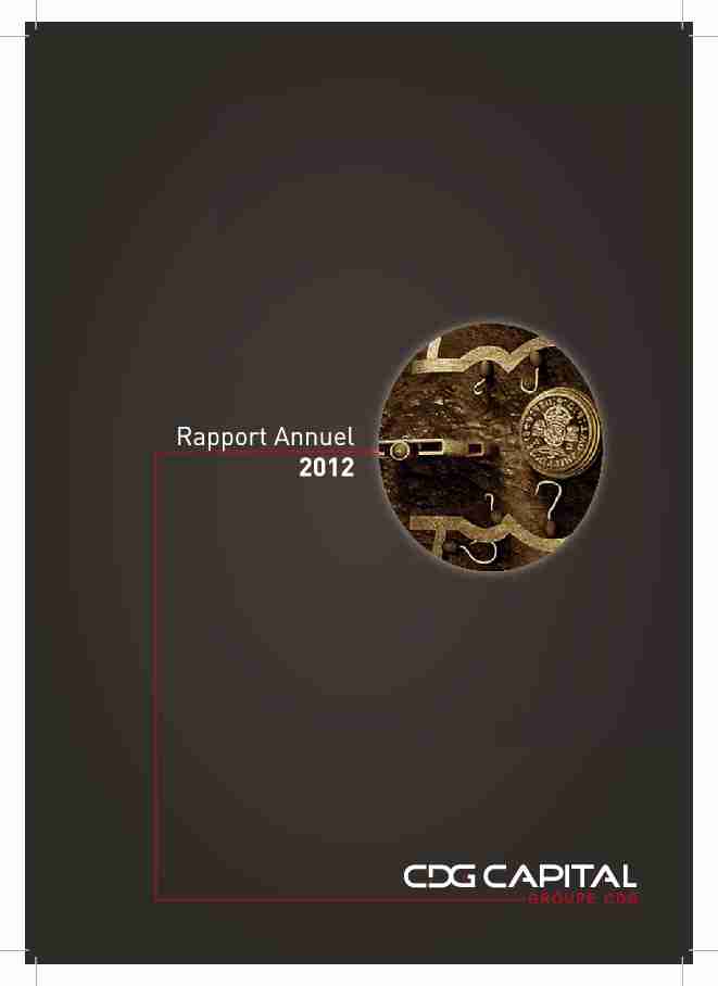 [PDF] Rapport Annuel 2012 de CDG CAPITAL