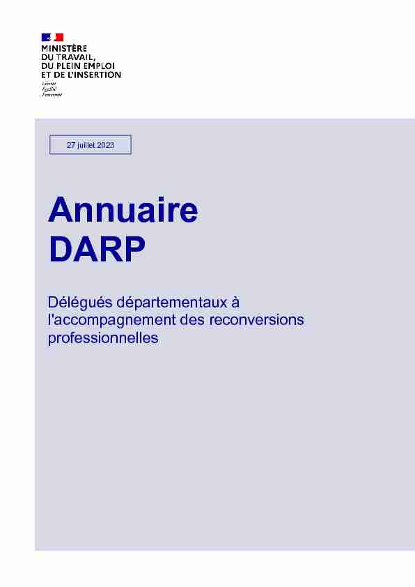 Annuaire DARP