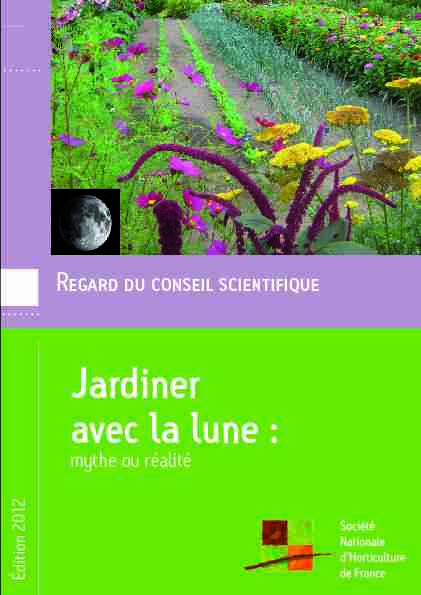[PDF] Jardiner avec la lune : - Société Nationale dHorticulture de France