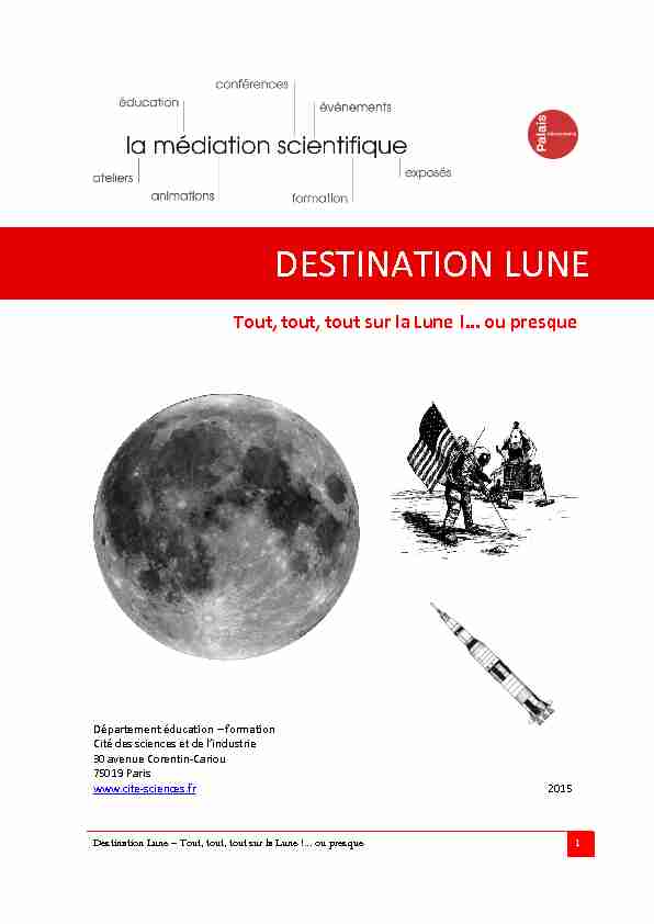 [PDF] Tout sur la Lune - DESTINATION LUNE