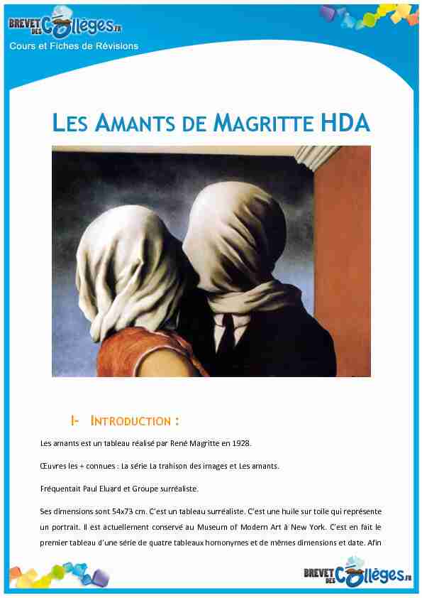 LES AMANTS DE MAGRITTE HDA