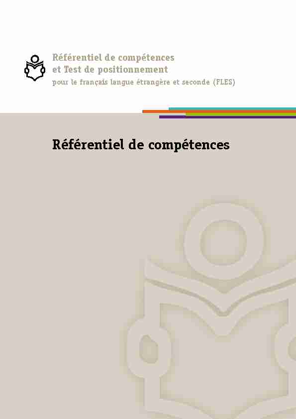 [PDF] Référentiel de compétences - Lire et Écrire