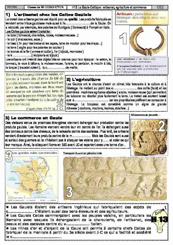 1) Lartisanat chez les Celtes Gaulois - Le BLOG de Misterdi CE2