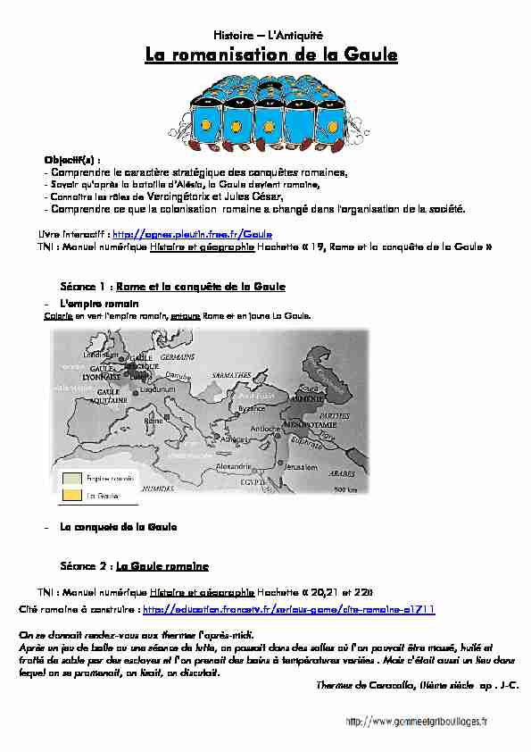 [PDF] La romanisation de la Gaule - Gomme & Gribouillages