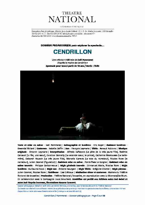 [PDF] CENDRILLON - Theatre-contemporainnet