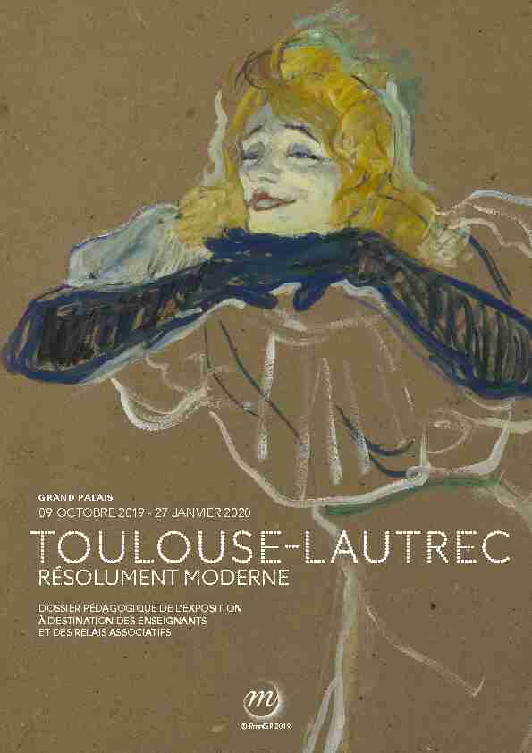 [PDF] Toulouse-Lautrec : Le dossier pédagogique - Grand Palais