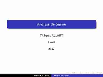 Analyse de Survie - Thibault ALLART