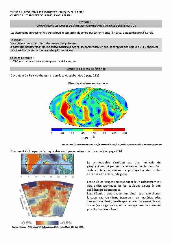 [PDF] Flux de chaleur à la surface du globe (doc 1 page 242) Document 2