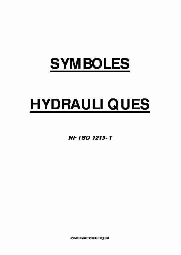 SYMBOLES HYDRAULIQUES