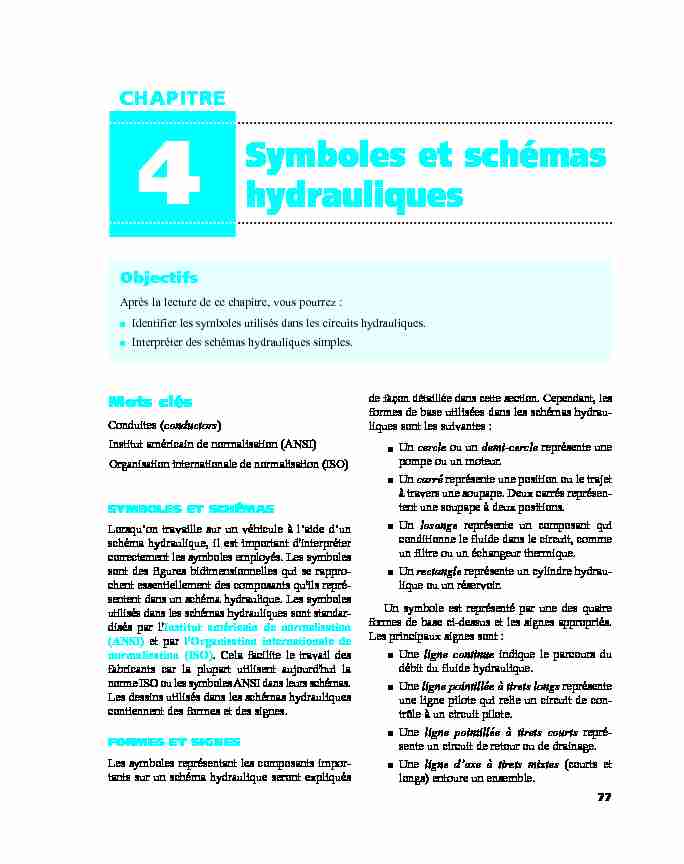 4 Symboles et schémas hydrauliques