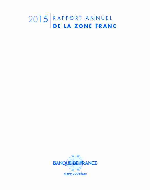 Rapport annuel de la Zone franc 2015