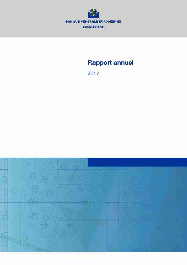 Rapport annuel 2017 de la BCE