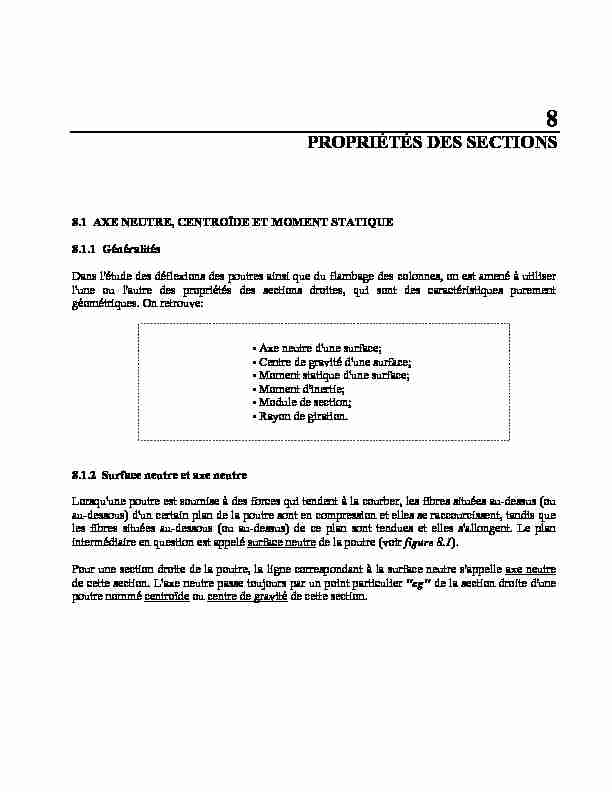 [PDF] PROPRIÉTÉS DES SECTIONS