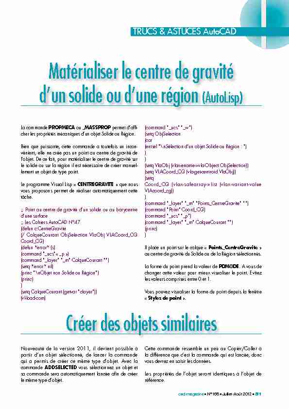 [PDF] Matérialiser le centre de gravité dun solide ou d  - Cad Magazine