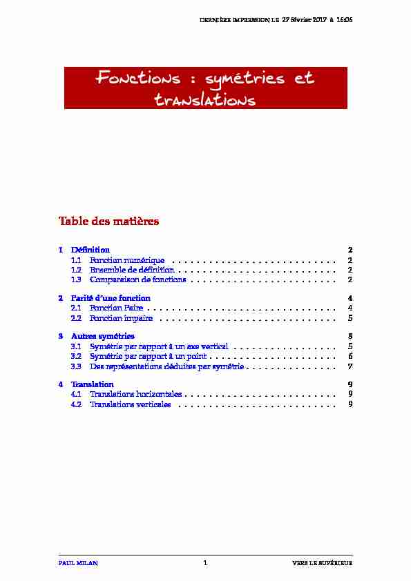[PDF] Fonctions : symétries et translations - Lycée dAdultes