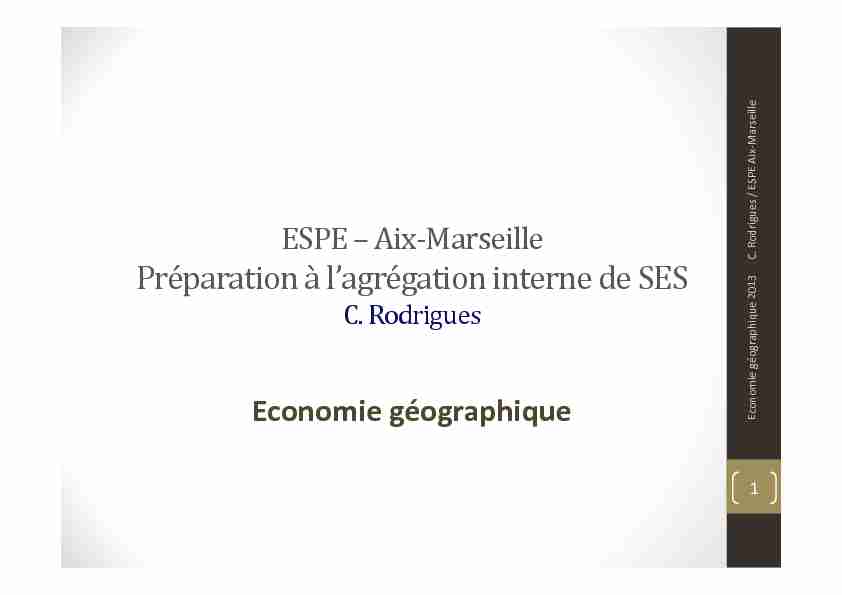 [PDF] Diaporama Eco Geo Agreg 2013 (CR) - Eloge des SES