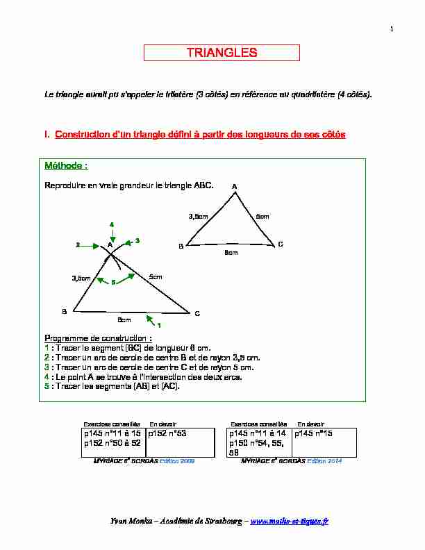 [PDF] TRIANGLES - maths et tiques